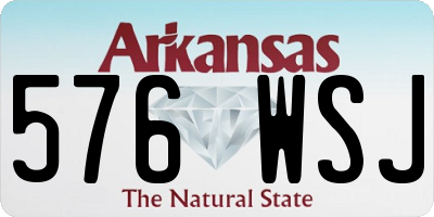 AR license plate 576WSJ