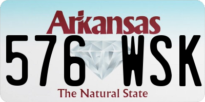 AR license plate 576WSK