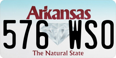 AR license plate 576WSO