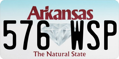 AR license plate 576WSP
