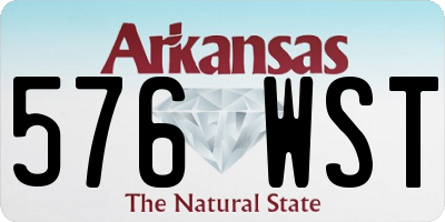 AR license plate 576WST