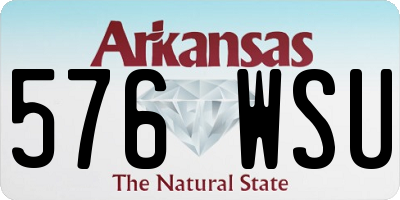 AR license plate 576WSU