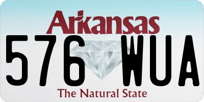 AR license plate 576WUA