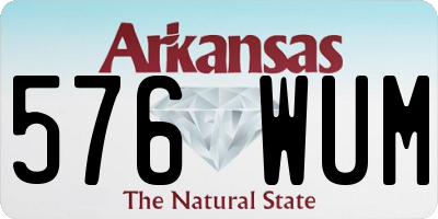 AR license plate 576WUM