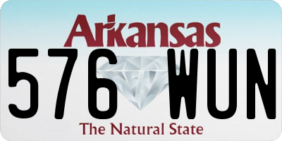AR license plate 576WUN
