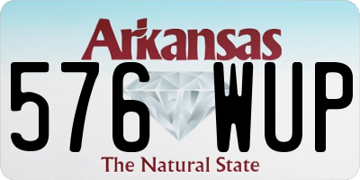 AR license plate 576WUP