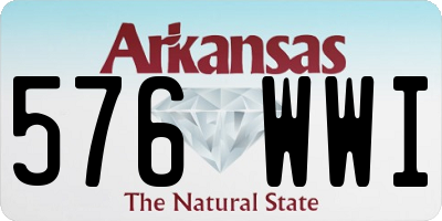 AR license plate 576WWI