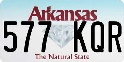 AR license plate 577KQR
