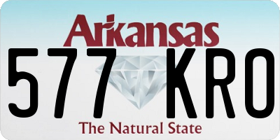 AR license plate 577KRO