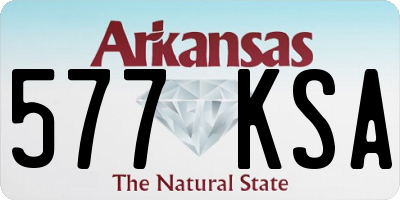 AR license plate 577KSA