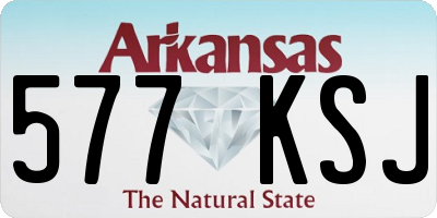 AR license plate 577KSJ