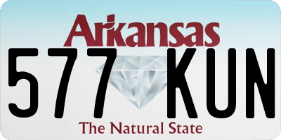 AR license plate 577KUN