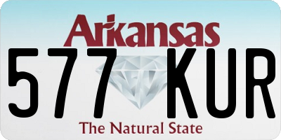 AR license plate 577KUR