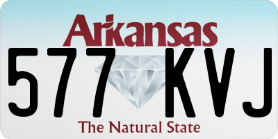 AR license plate 577KVJ