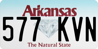 AR license plate 577KVN