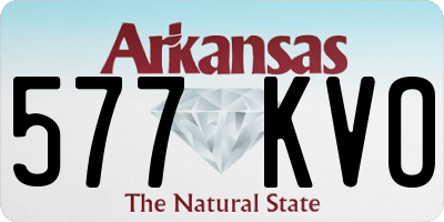 AR license plate 577KVO
