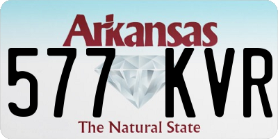 AR license plate 577KVR
