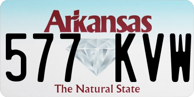 AR license plate 577KVW