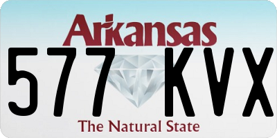 AR license plate 577KVX