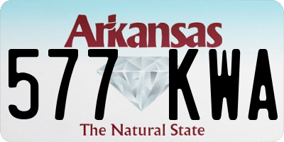 AR license plate 577KWA
