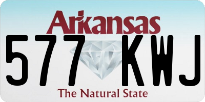 AR license plate 577KWJ