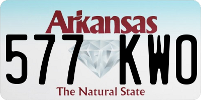 AR license plate 577KWO