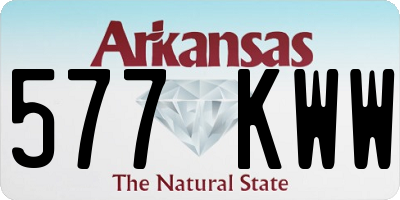 AR license plate 577KWW