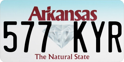 AR license plate 577KYR