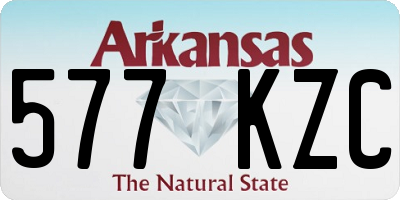 AR license plate 577KZC