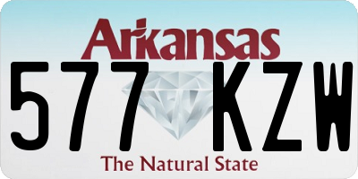 AR license plate 577KZW