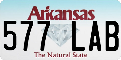AR license plate 577LAB