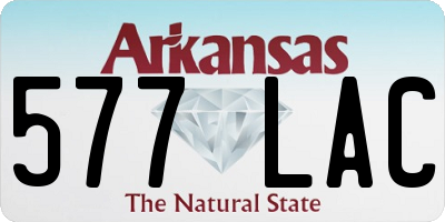 AR license plate 577LAC