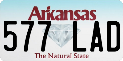 AR license plate 577LAD
