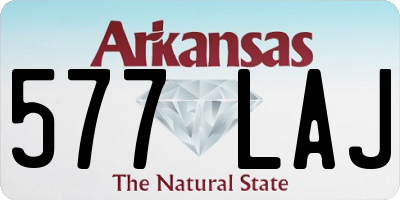 AR license plate 577LAJ