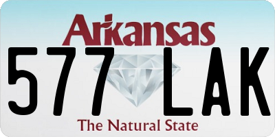 AR license plate 577LAK