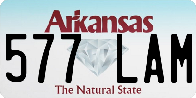 AR license plate 577LAM