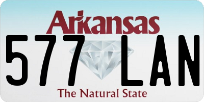 AR license plate 577LAN