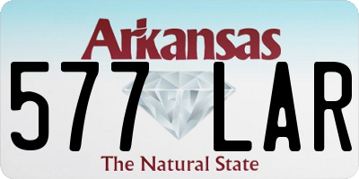 AR license plate 577LAR