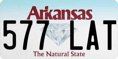 AR license plate 577LAT