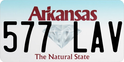 AR license plate 577LAV