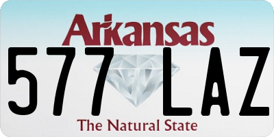 AR license plate 577LAZ