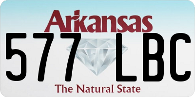 AR license plate 577LBC