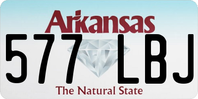 AR license plate 577LBJ
