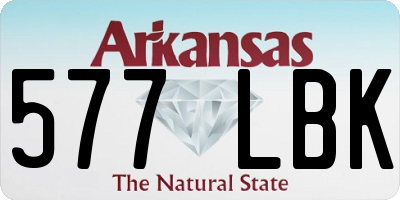 AR license plate 577LBK