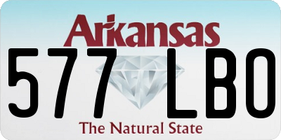 AR license plate 577LBO