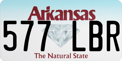 AR license plate 577LBR