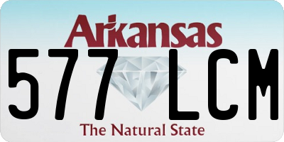 AR license plate 577LCM