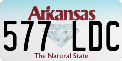 AR license plate 577LDC