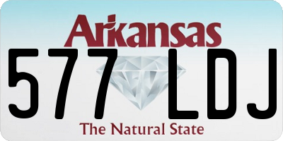 AR license plate 577LDJ