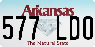 AR license plate 577LDO